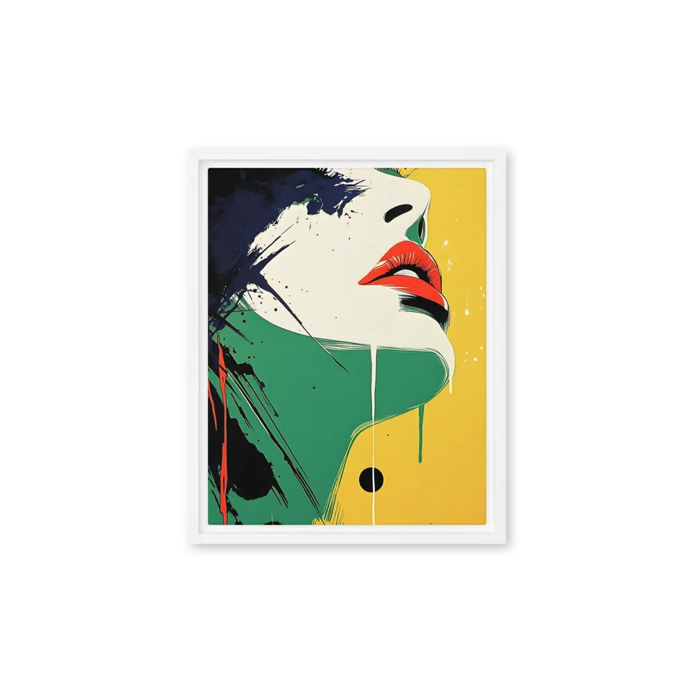 Bold Reflections: A Pop Art Portrait | Canvas with White Frame | 11″×14″