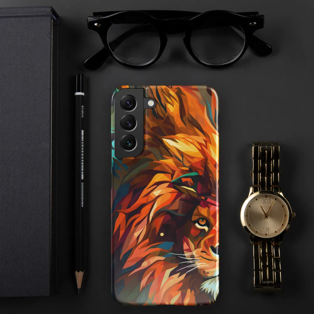 Majestic Gaze: The Polygonal Lion