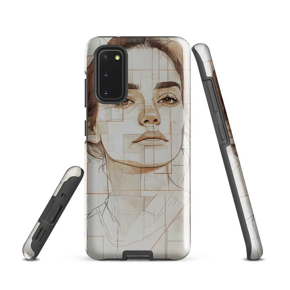 Geometric Serenity: A Minimalist Portrait