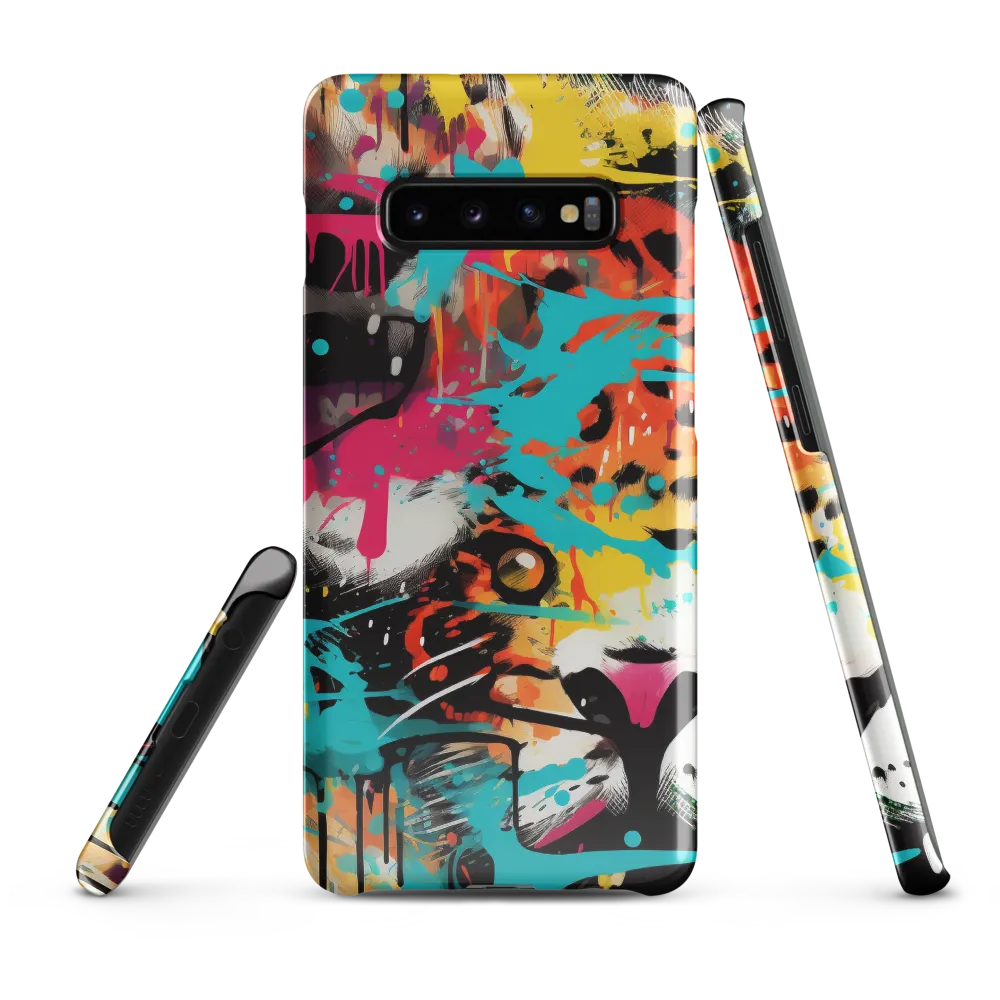 Fierce Fusion: Tiger and Lion in Graffiti | Phone Case |  S10 Plus | Snap Case | Glossy