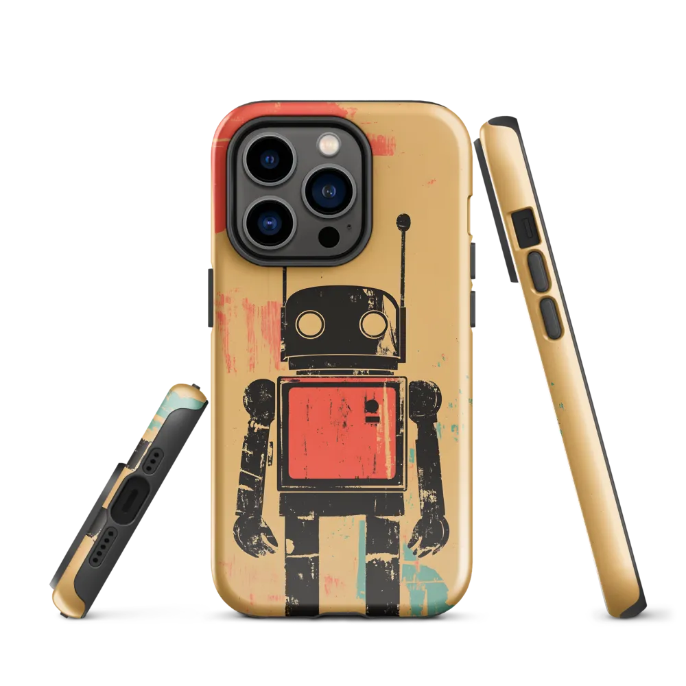 The Retro Robot | Phone Case |  14 Pro | Tough Case | Glossy