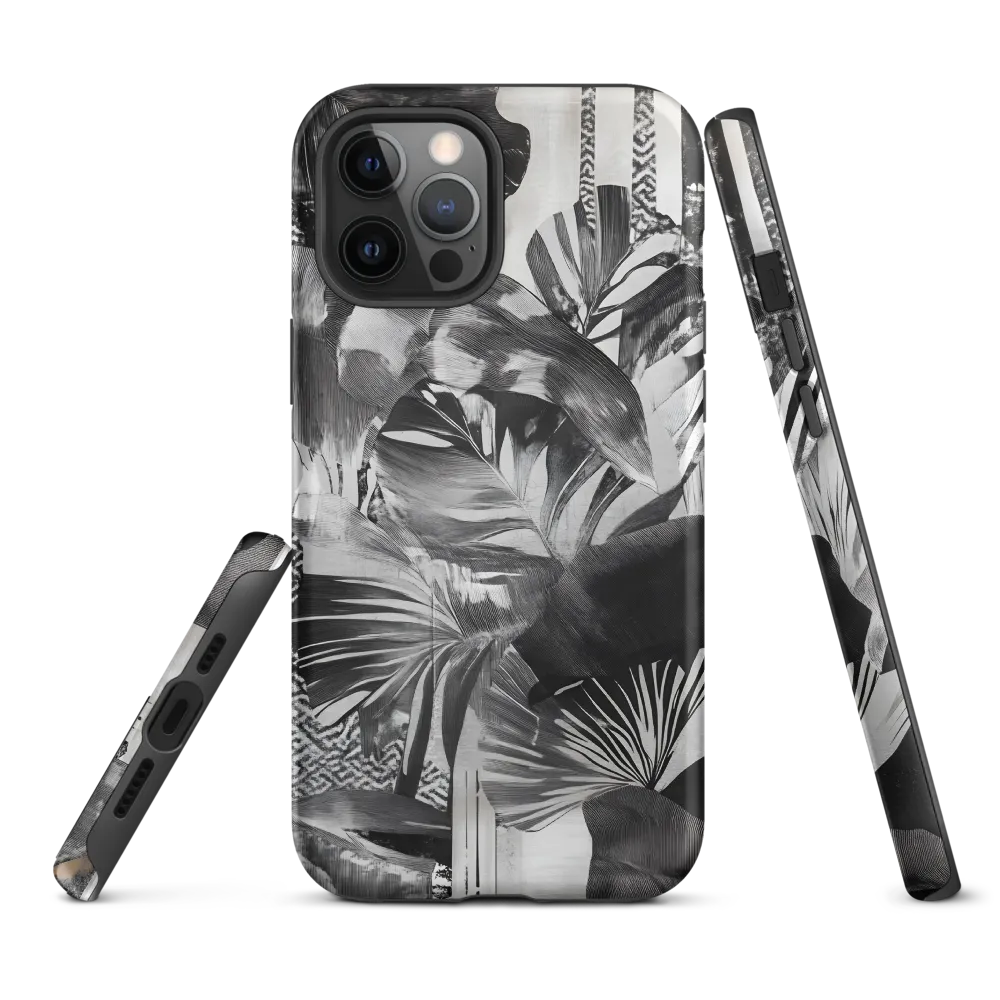 Monochrome Serenity in Tropical Foliage