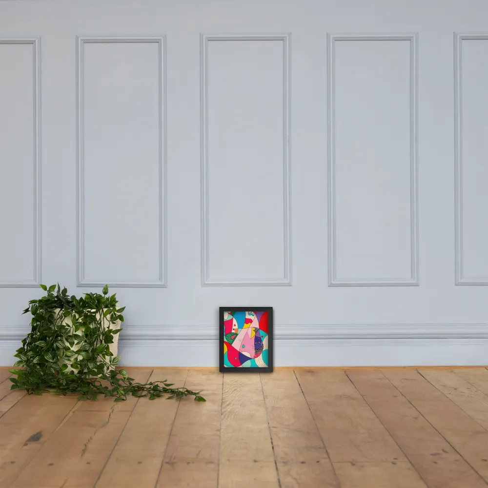 Playful Geometry in Color | Poster with Black Frame | 8″×10″