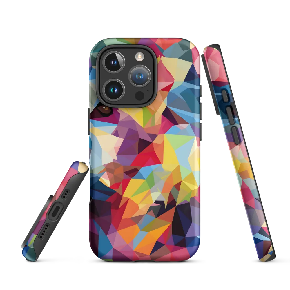 Playful Geometry: The Bear's Face | Phone Case |  16 Pro | Tough Case | Matte