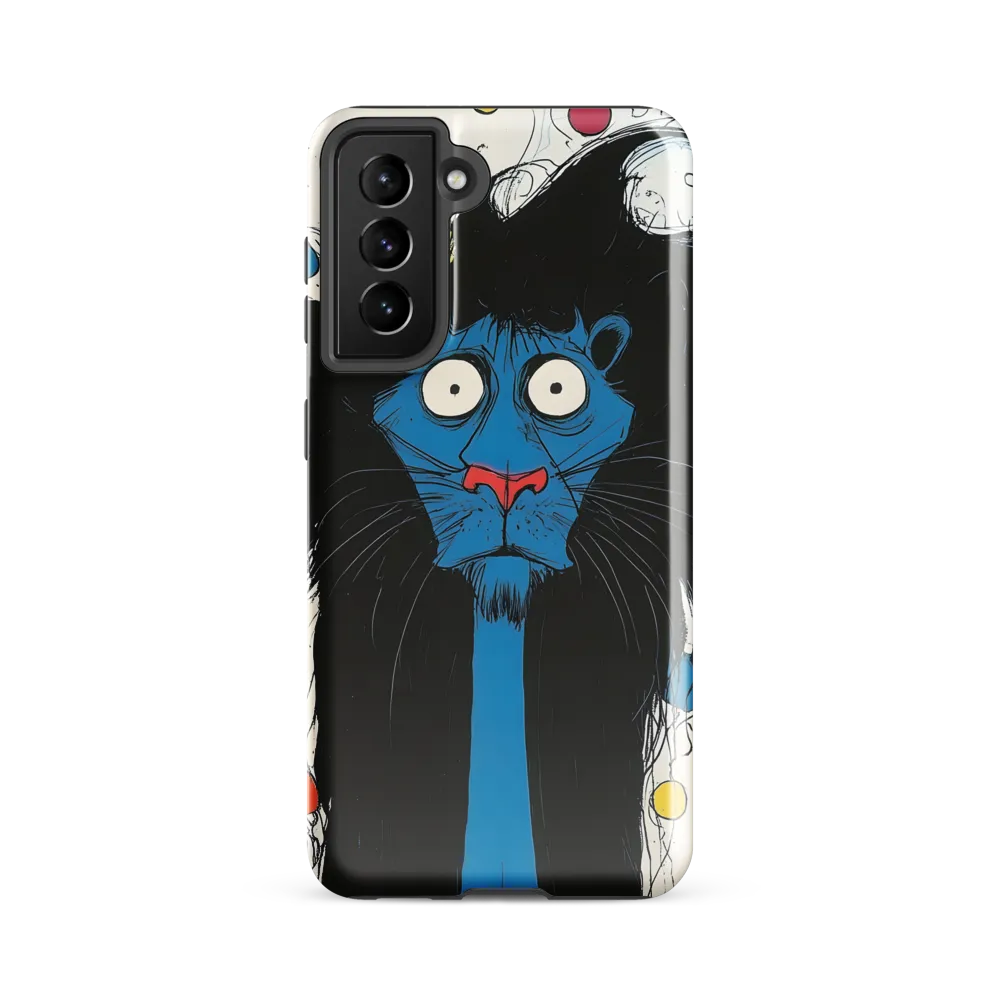 Whimsical Blue Lion