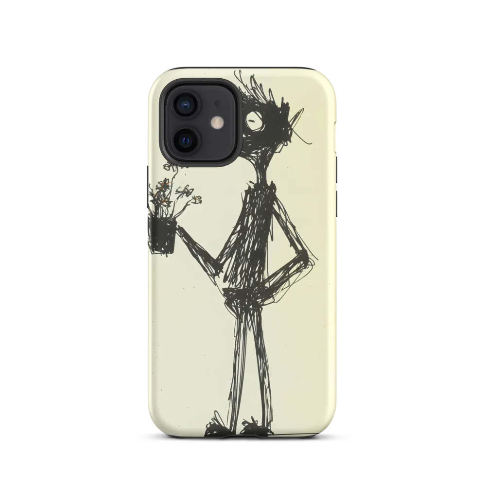Whimsical Figure with Flowers