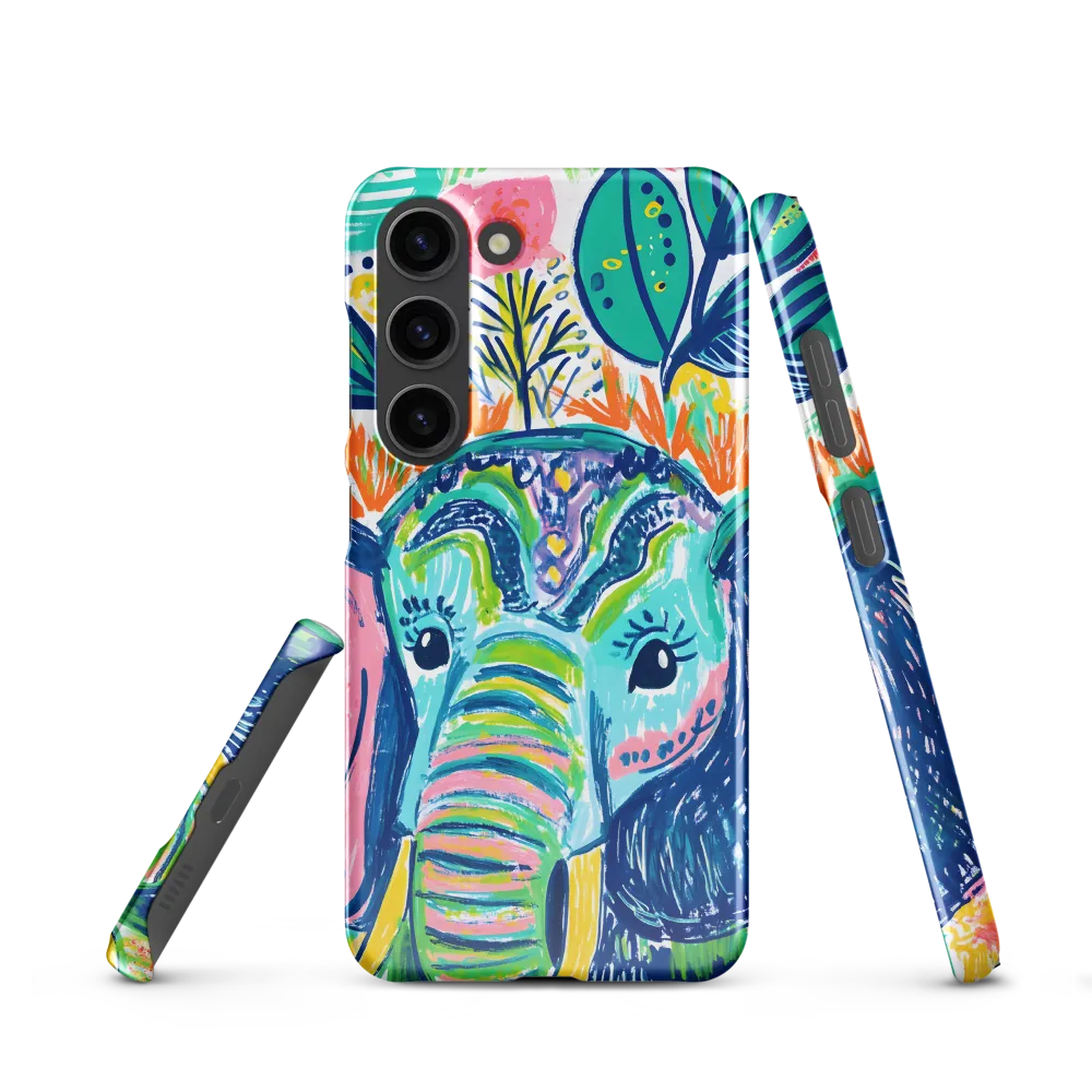 Whimsical Elephant Portrait | Phone Case |  S23 | Snap Case | Glossy