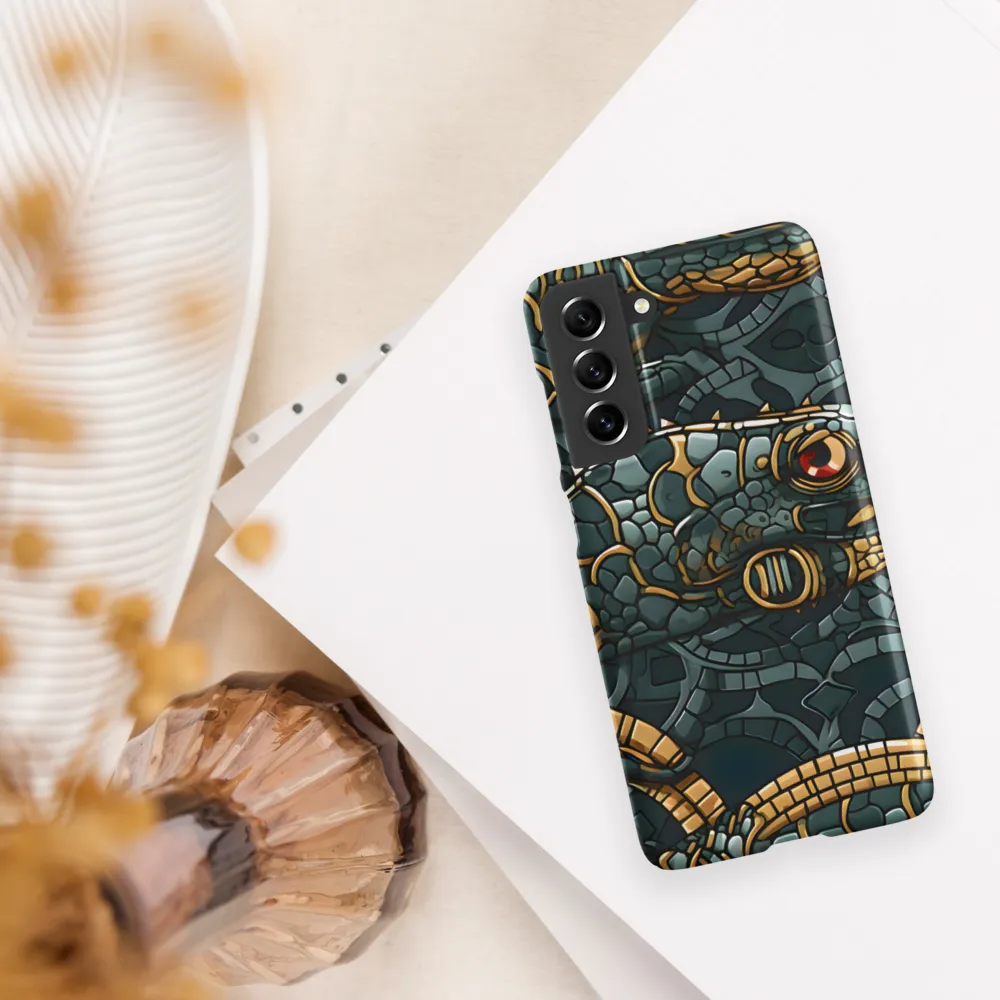 Reptilian Elegance: A Digital Art Nouveau Tapestry