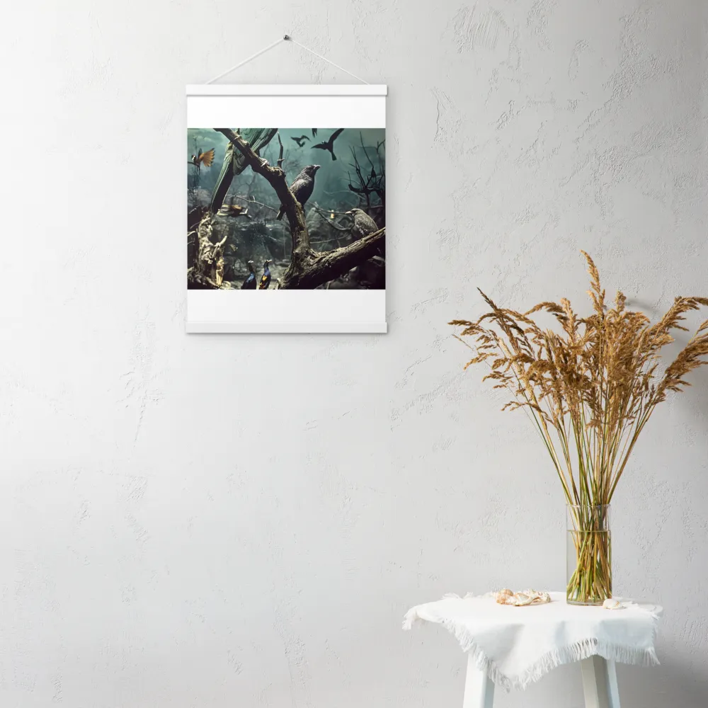 Whispers of the Avian Realm | Poster With White Wood Hanger | 16″×20″