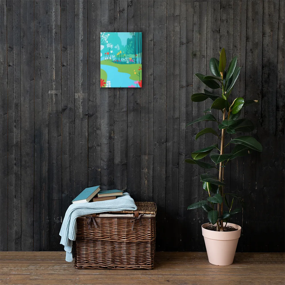 Whispers of Spring: A Colorful Retreat | Canvas | 12″×16″