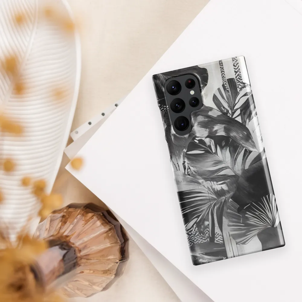 Monochrome Serenity in Tropical Foliage