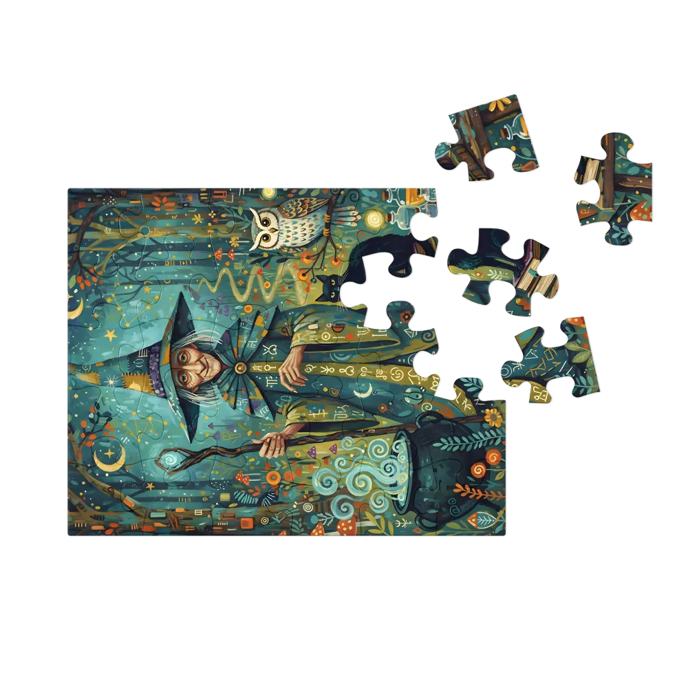 Forest Witch 
 Jigsaw Puzzle in Tin Box