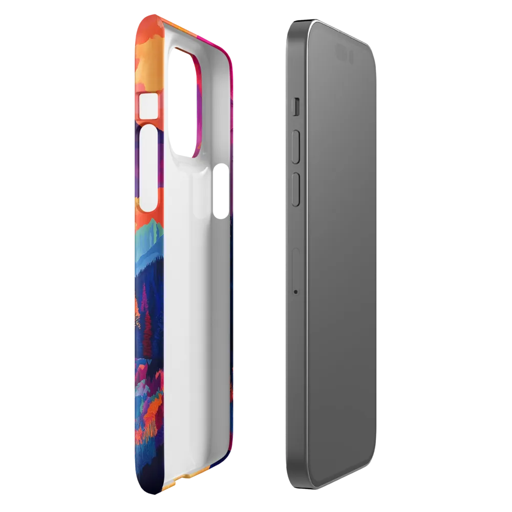 Radiant Serenity: A Surreal Landscape | Phone Case |  14 Pro Max | Snap Case | Glossy