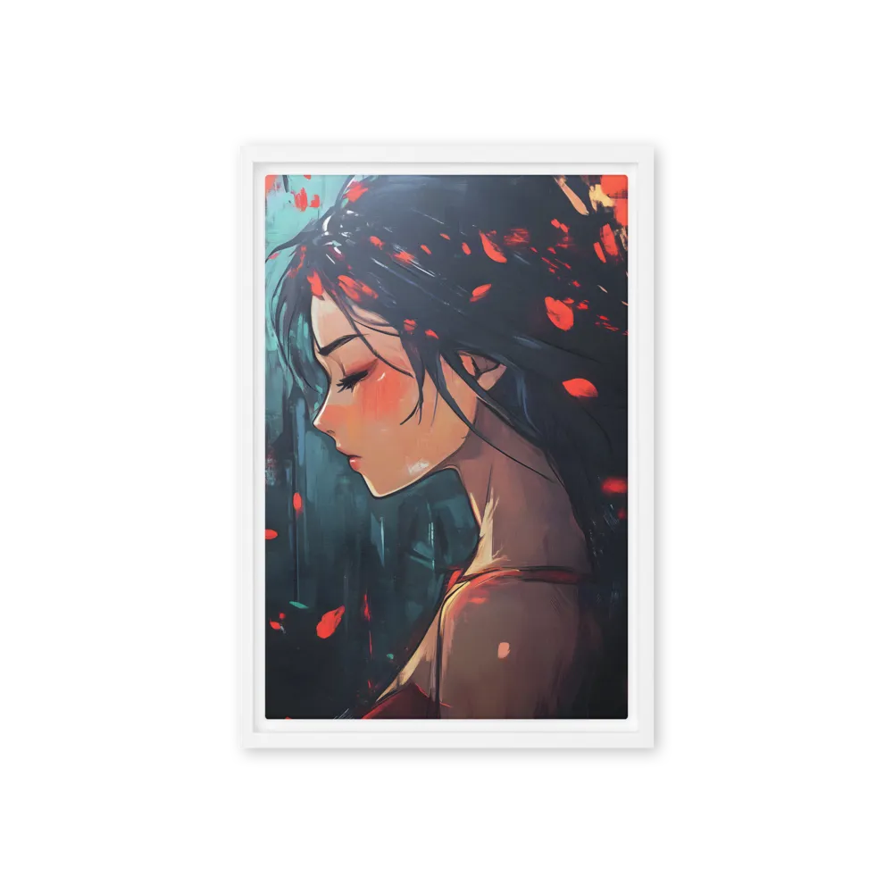 Whispers of Melancholy | Canvas with White Frame | 12″×18″