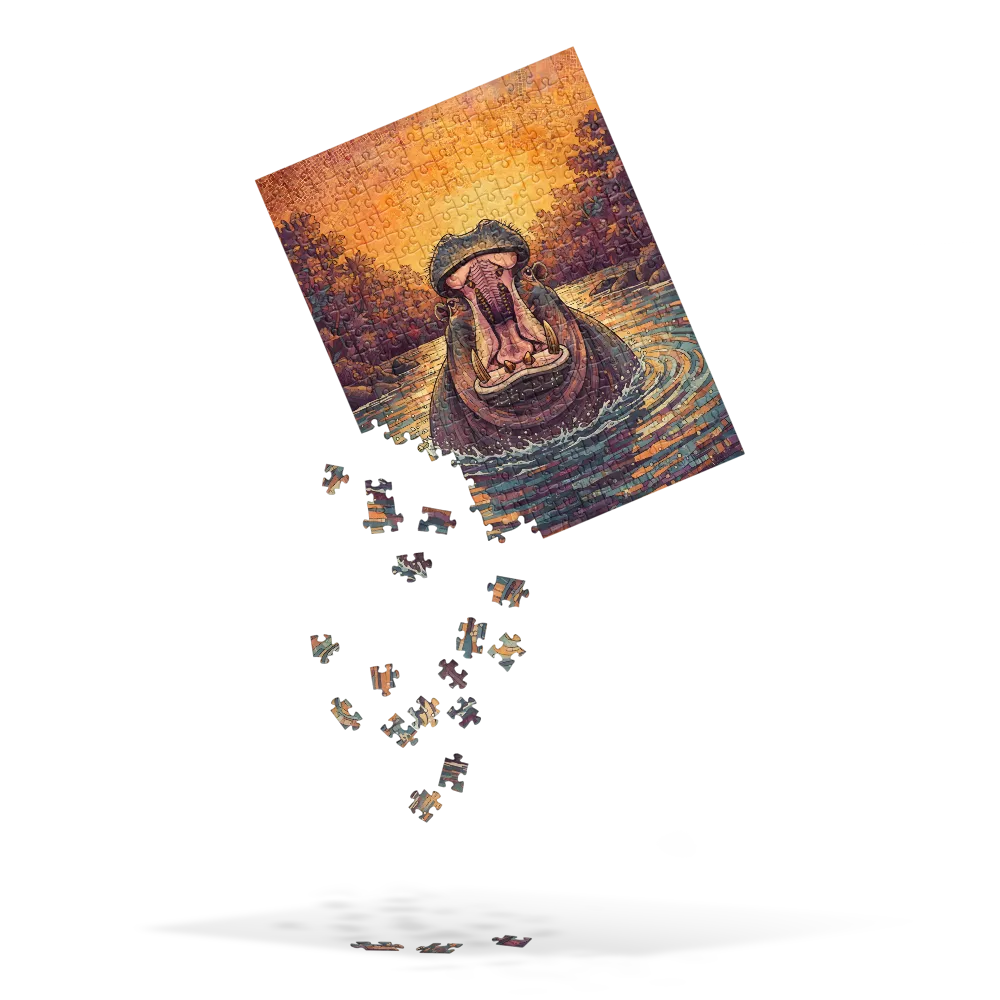 Sunrise Hippo 
 Jigsaw Puzzle