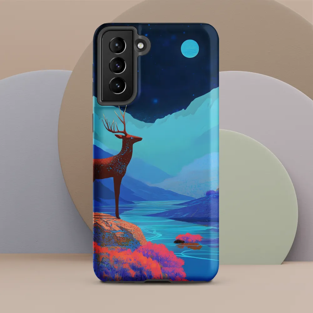 Cosmic Serenity: The Starlit Stag | Phone Case |  S21 Plus | Tough Case | Matte