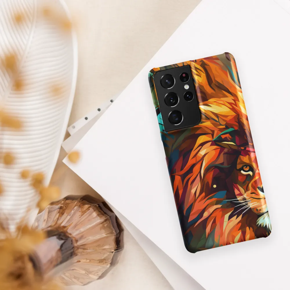 Majestic Gaze: The Polygonal Lion