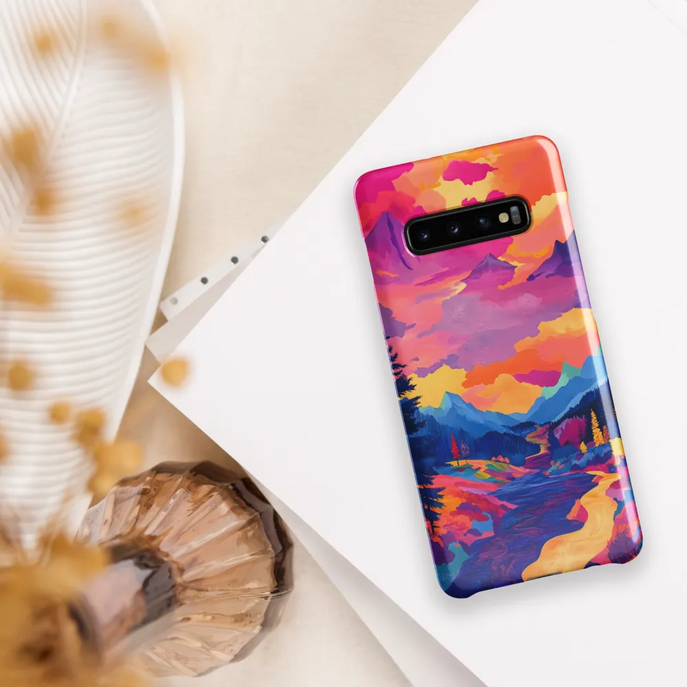 Radiant Serenity: A Surreal Landscape | Phone Case |  S10 Plus | Snap Case | Glossy