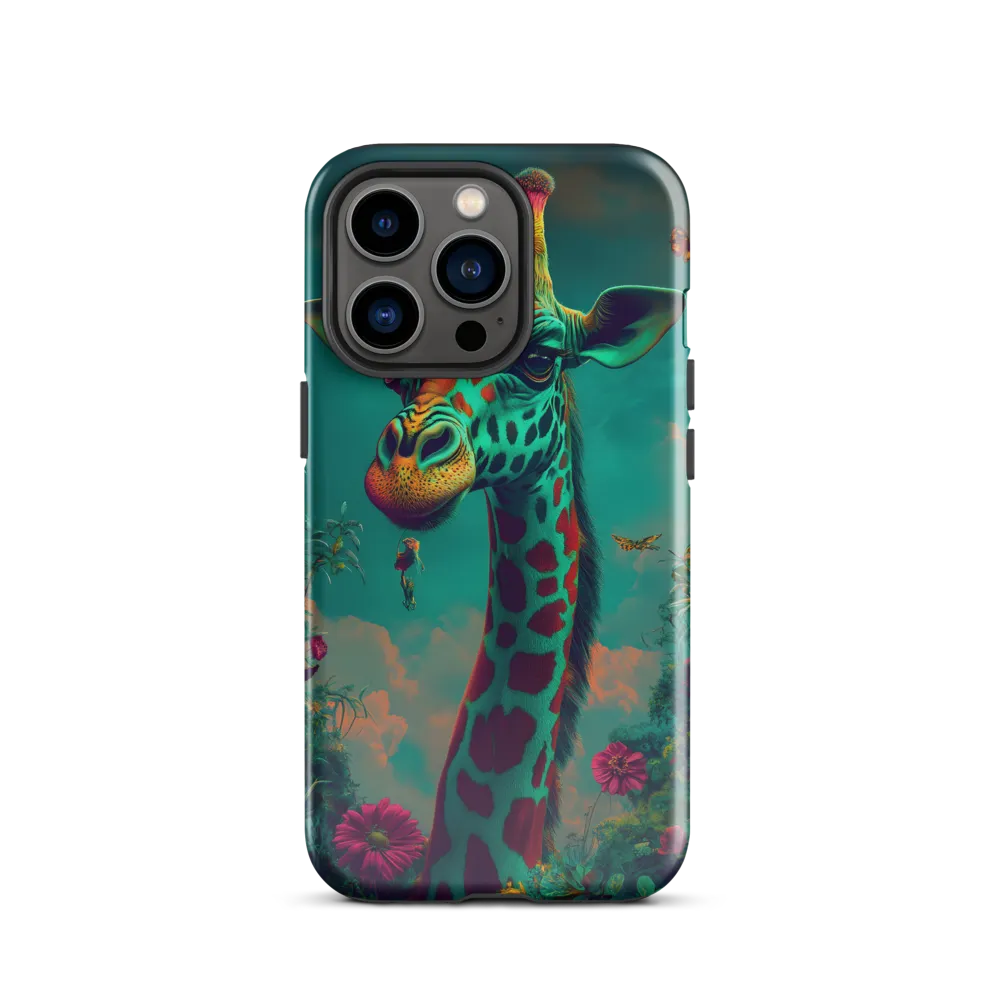 Whimsical Giraffe Among Blossoms