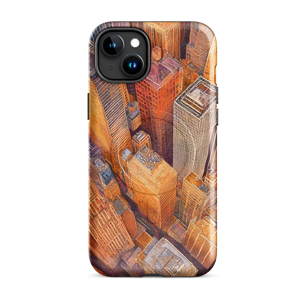 Urban Symphony in Orange and Purple