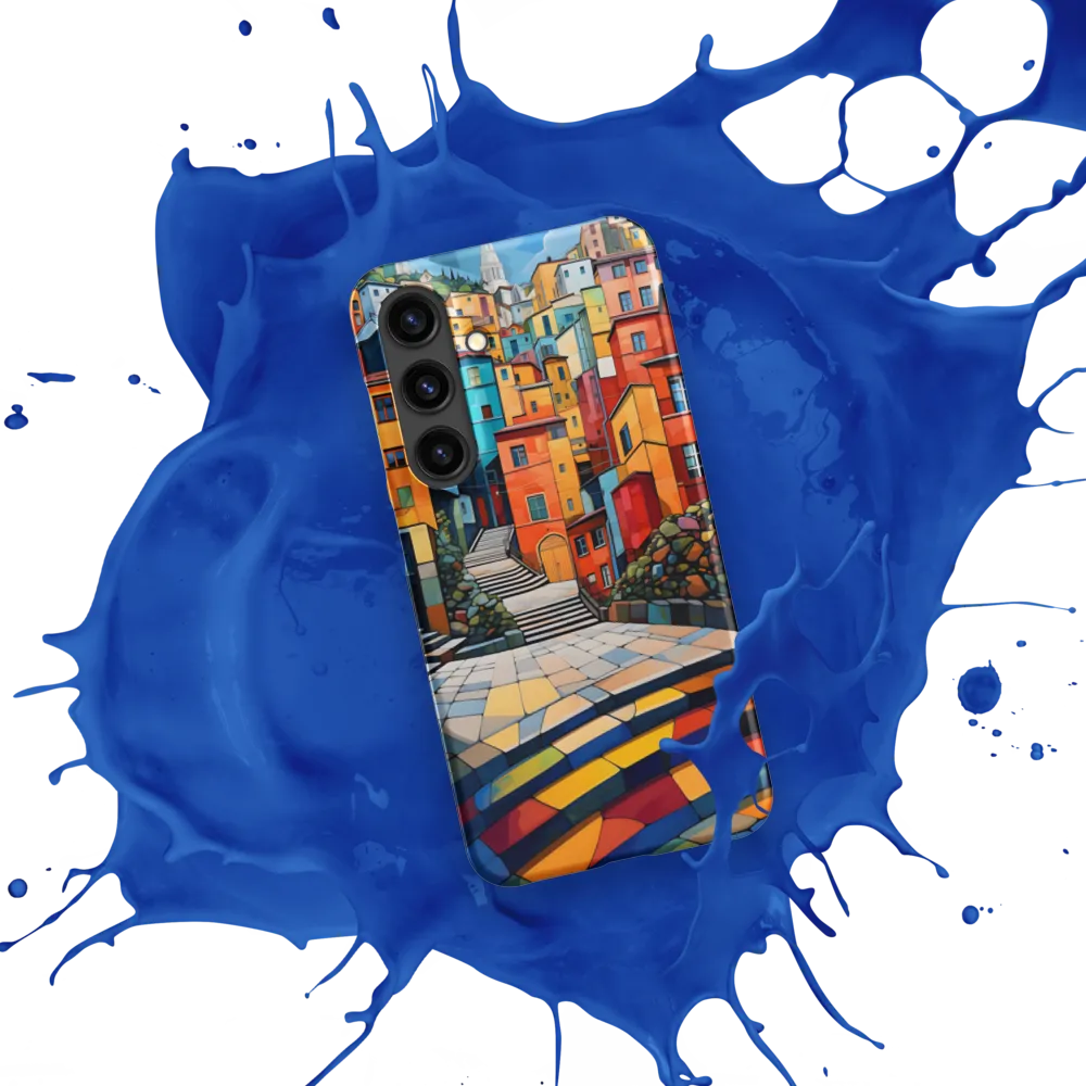 Vibrant Village: A Cubist Journey