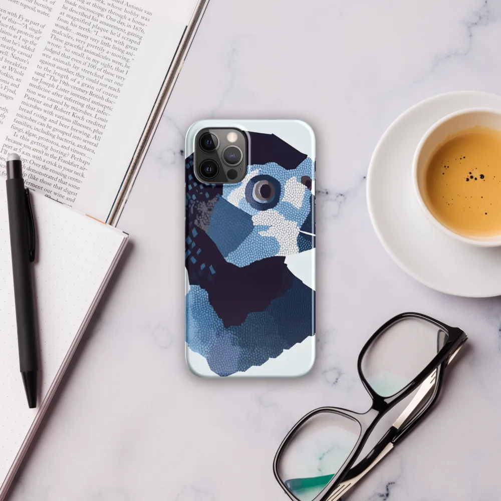 Abstract Avian Portrait in Blue