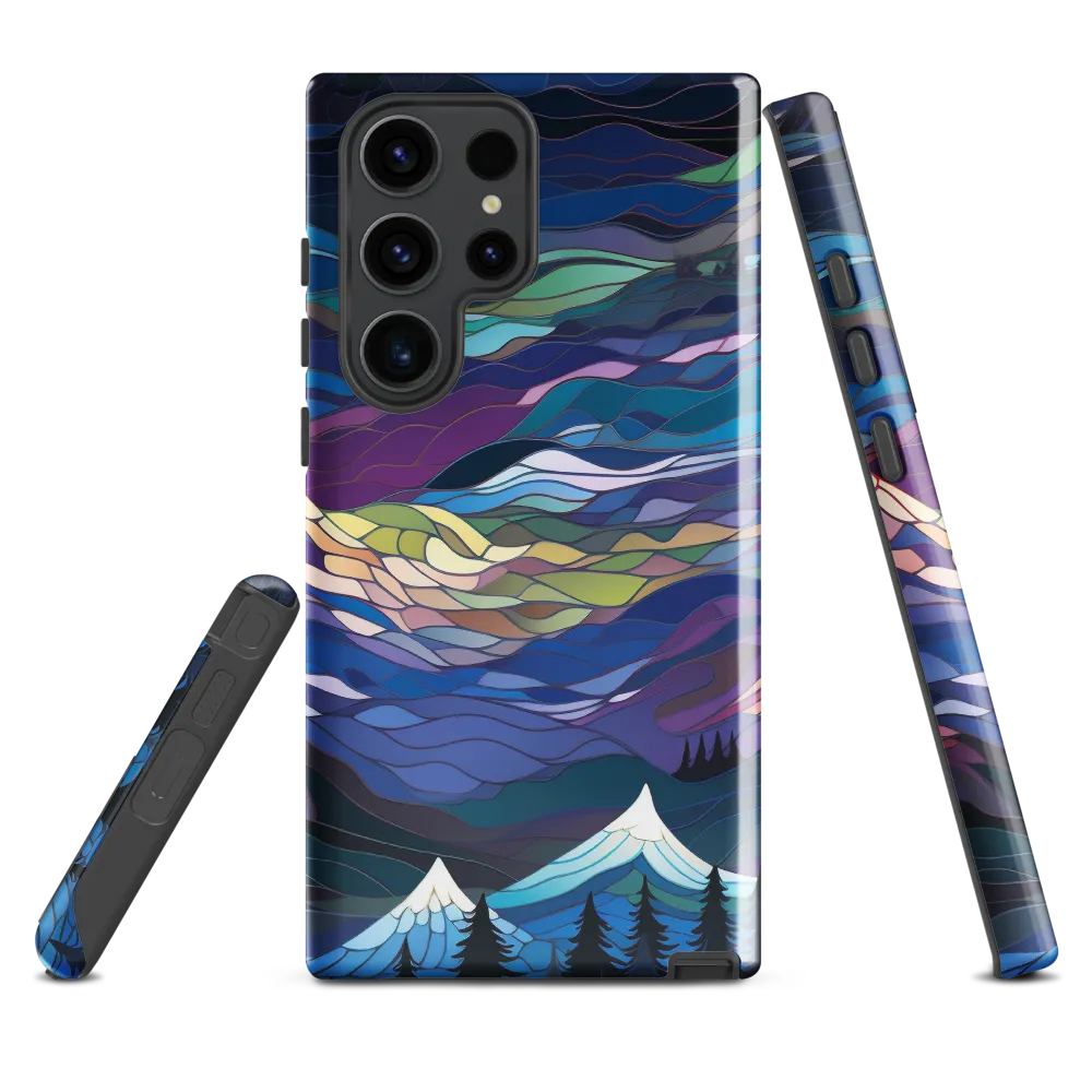 Twilight Peaks: An Abstract Mountain Landscape