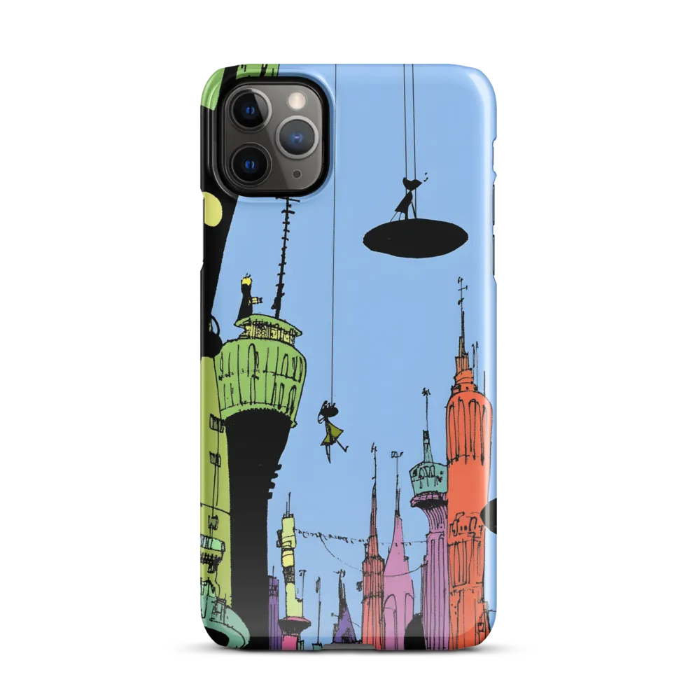 Whimsical Heights: A Futuristic Cityscape | Phone Case |  11 Pro Max | Snap Case | Glossy