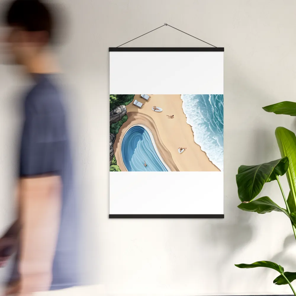 Serenity by the Shore | Poster With Black Wood Hanger | 24″×36″