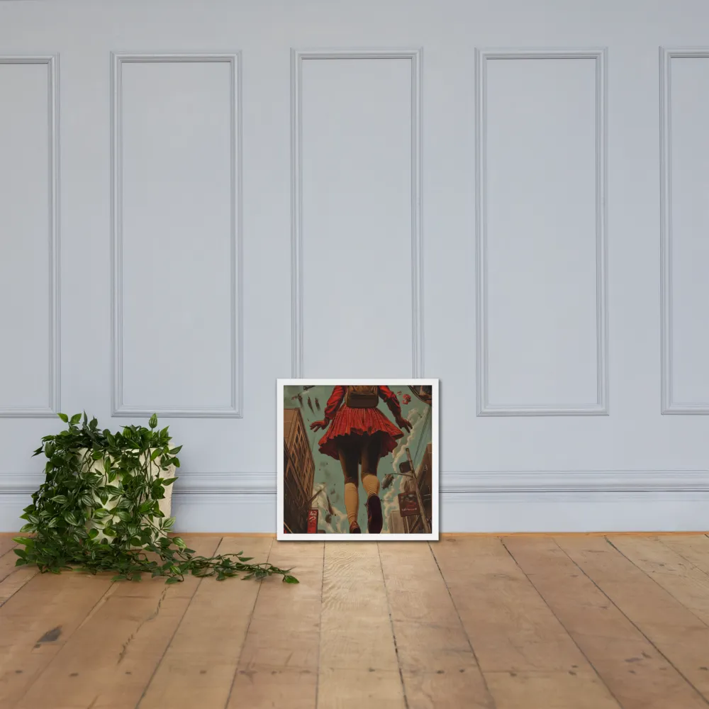 Flight of the Urban Dreamer | Poster with White Frame | 18″×18″