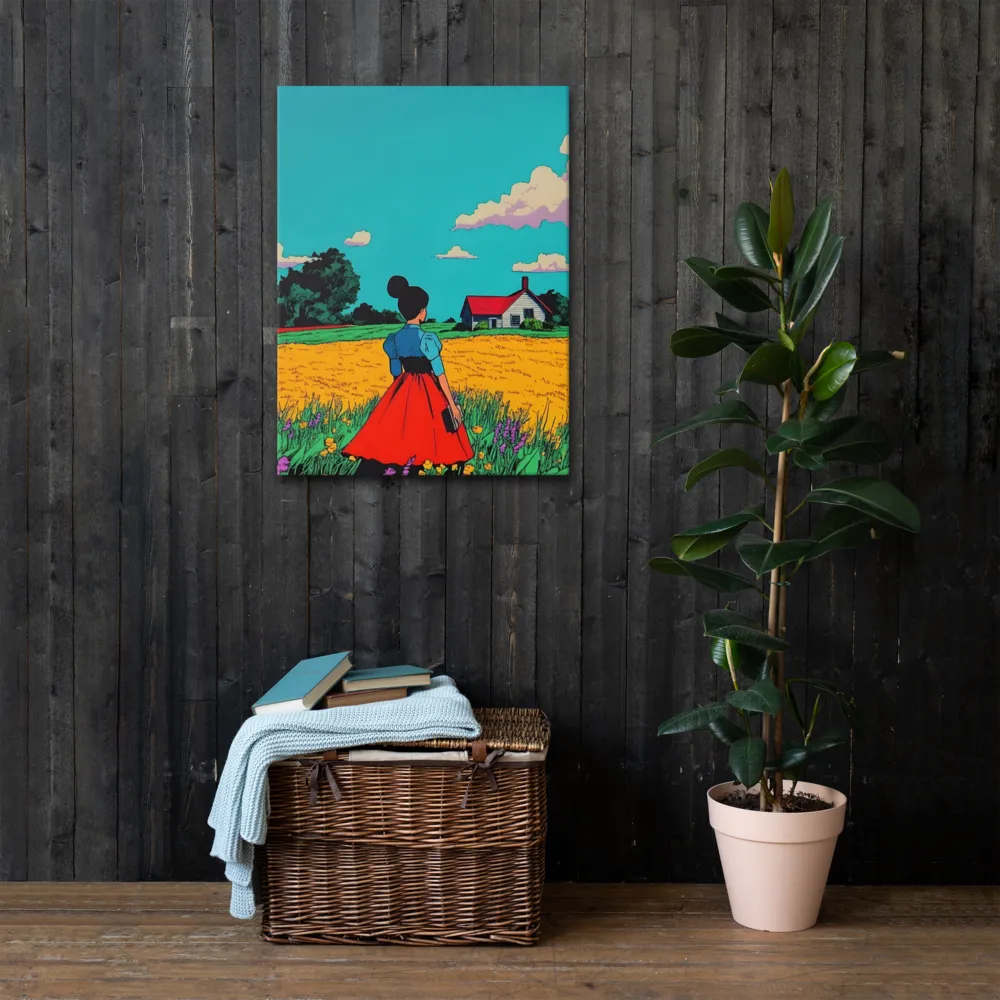 Whispers of a Sunlit Meadow | Thin Canvas | 24″×32″