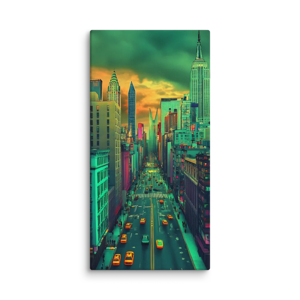 Urban Surrealism: Neon Dreams | Canvas | 16″×32″