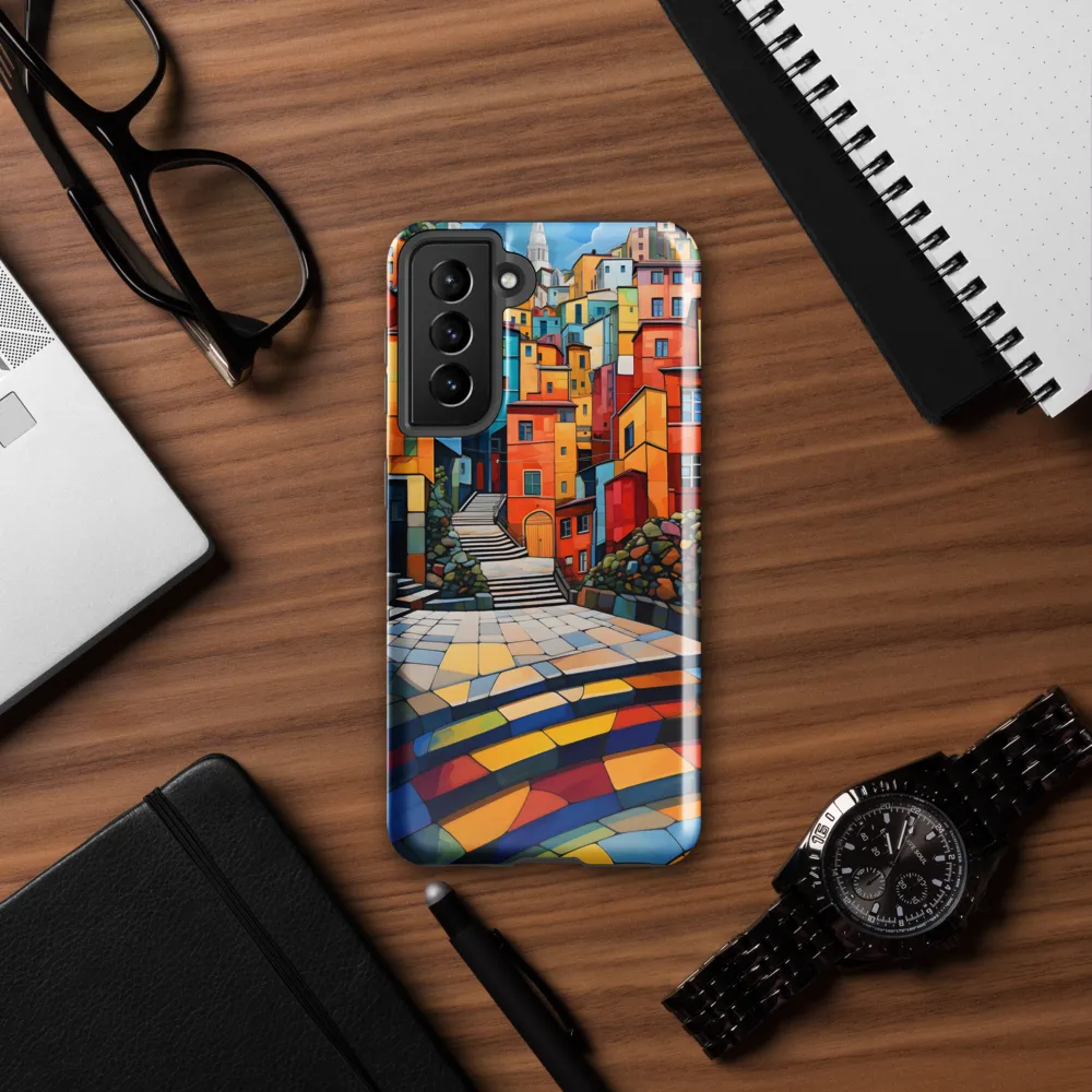 Vibrant Village: A Cubist Journey
