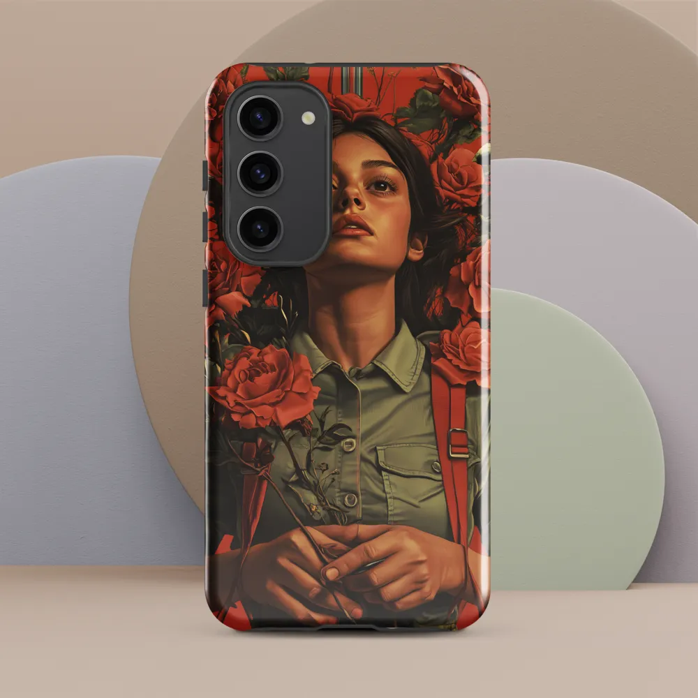 Harmony and Strength: A Portrait Among Roses