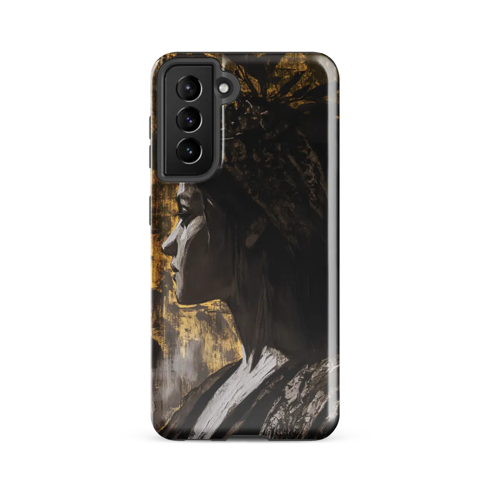 Golden Elegance: A Modern Profile Portrait