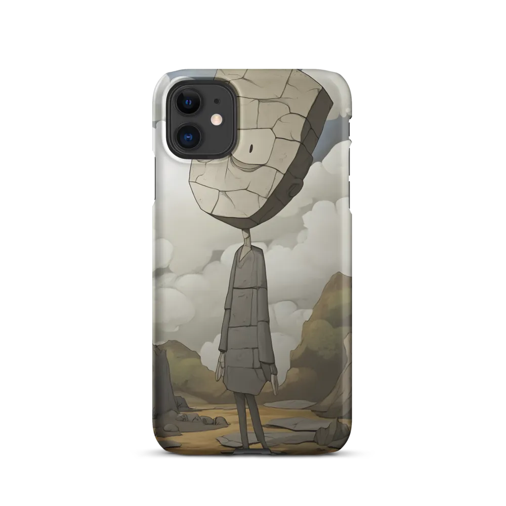 Whimsical Stone Figure in a Rocky Landscape | Phone Case |  11 | Snap Case | Matte