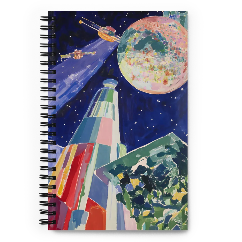 Galactic Dreams: A Surreal Exploration of Space | Spiral Notebook