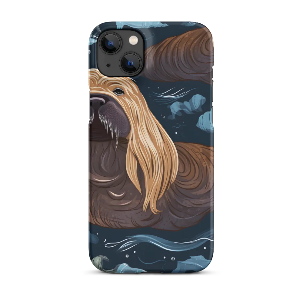 Whimsical Walruses in Deep Blue