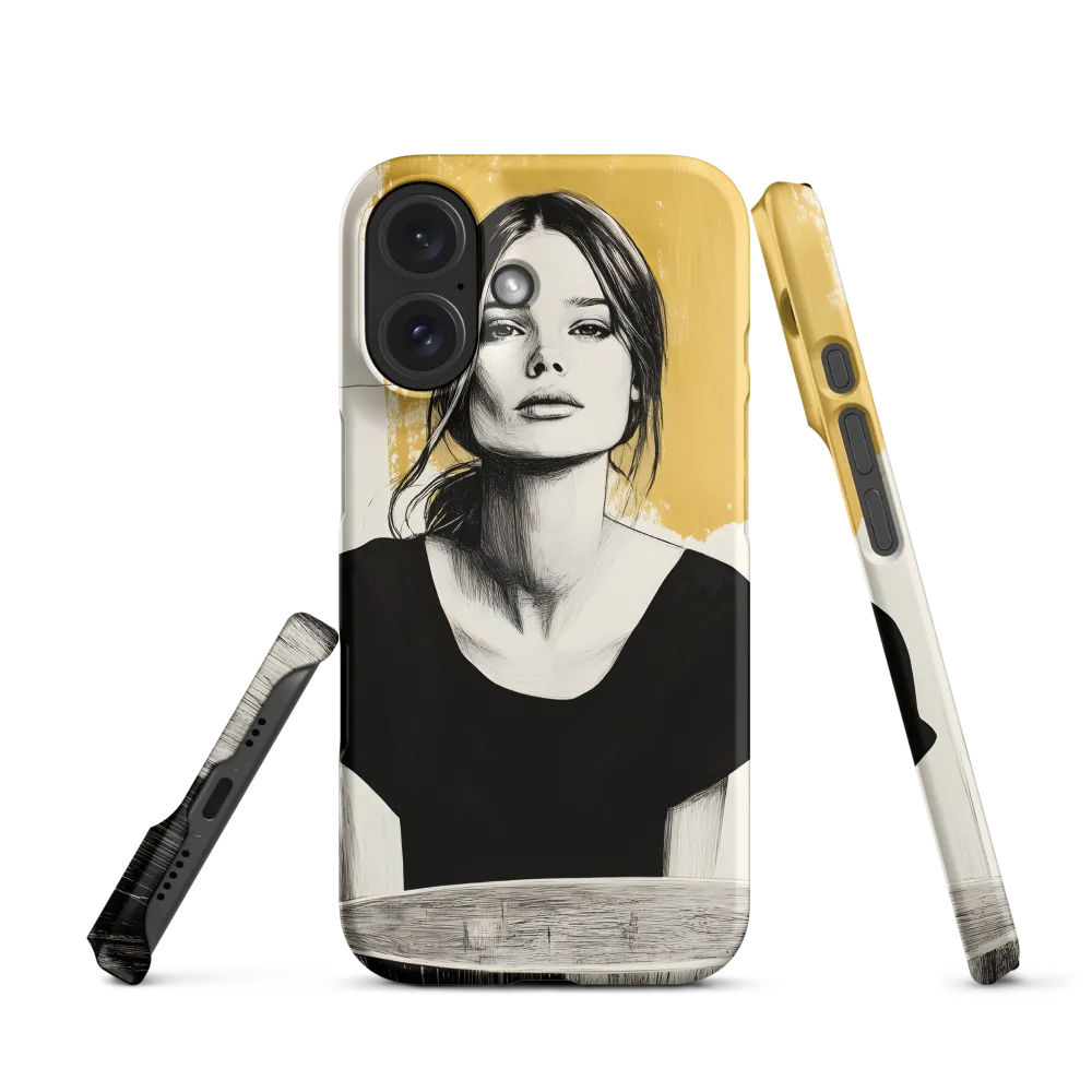 Golden Serenity: A Minimalist Portrait