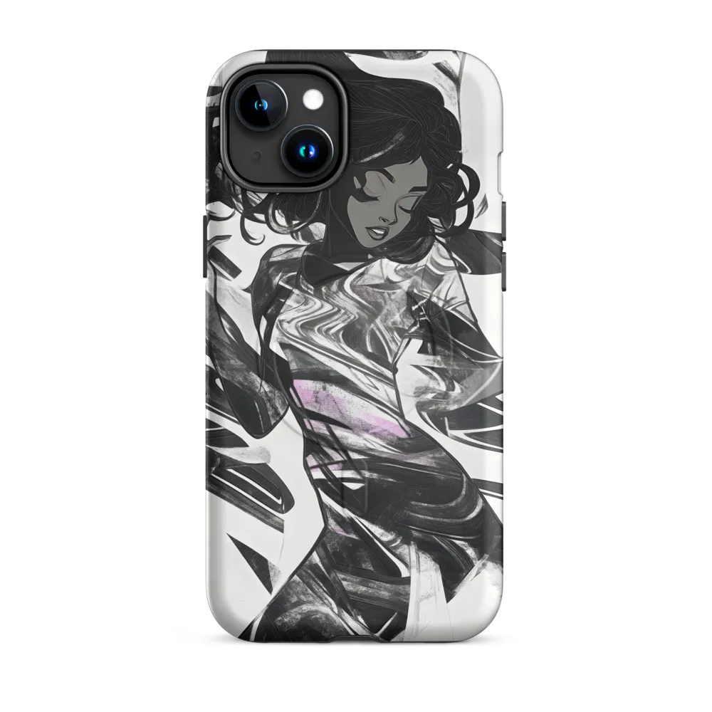 Fluid Grace: The Dance of Shadows | Phone Case |  15 Plus | MagSafe® Tough Case | Matte