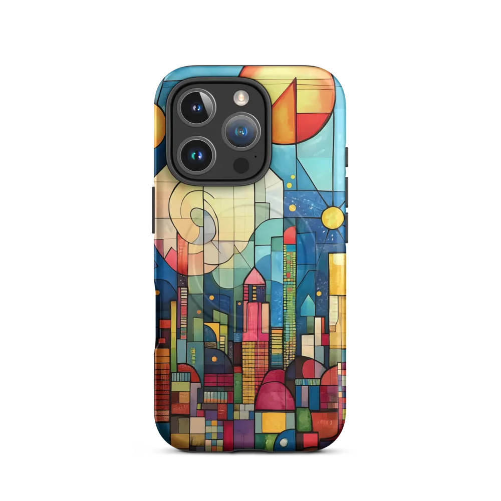 Geometric Harmony: A Vibrant Cityscape