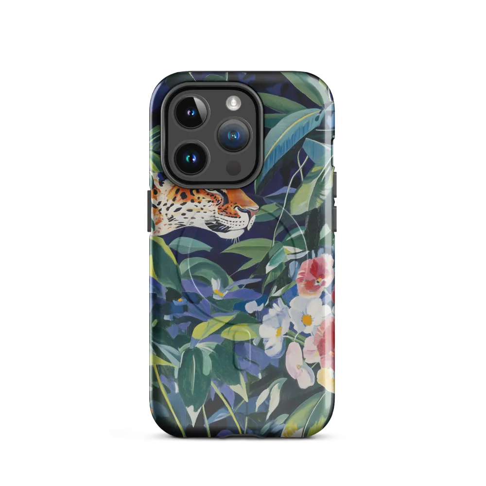 Hidden Majesty: The Jaguar Amongst Tropical Splendor | Phone Case |  14 Pro | MagSafe® Tough Case | Glossy