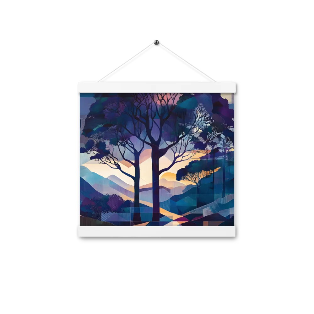 Tranquil Geometry: A Journey Through Color | Poster With White Wood Hanger | 12″×12″