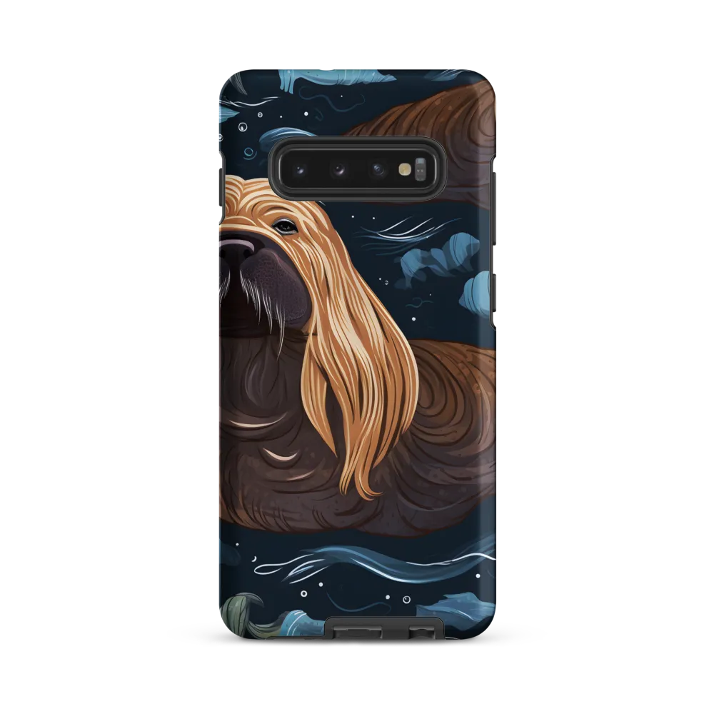 Whimsical Walruses in Deep Blue