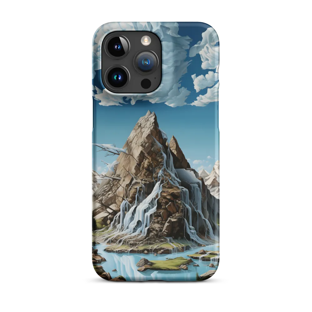 Majestic Cascade: A Mountain Masterpiece | Phone Case |  15 Pro Max | Snap Case | Matte