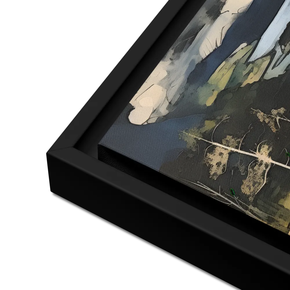 Harmony of Nature: An Abstract Journey | Canvas with Black Frame | 18″×24″