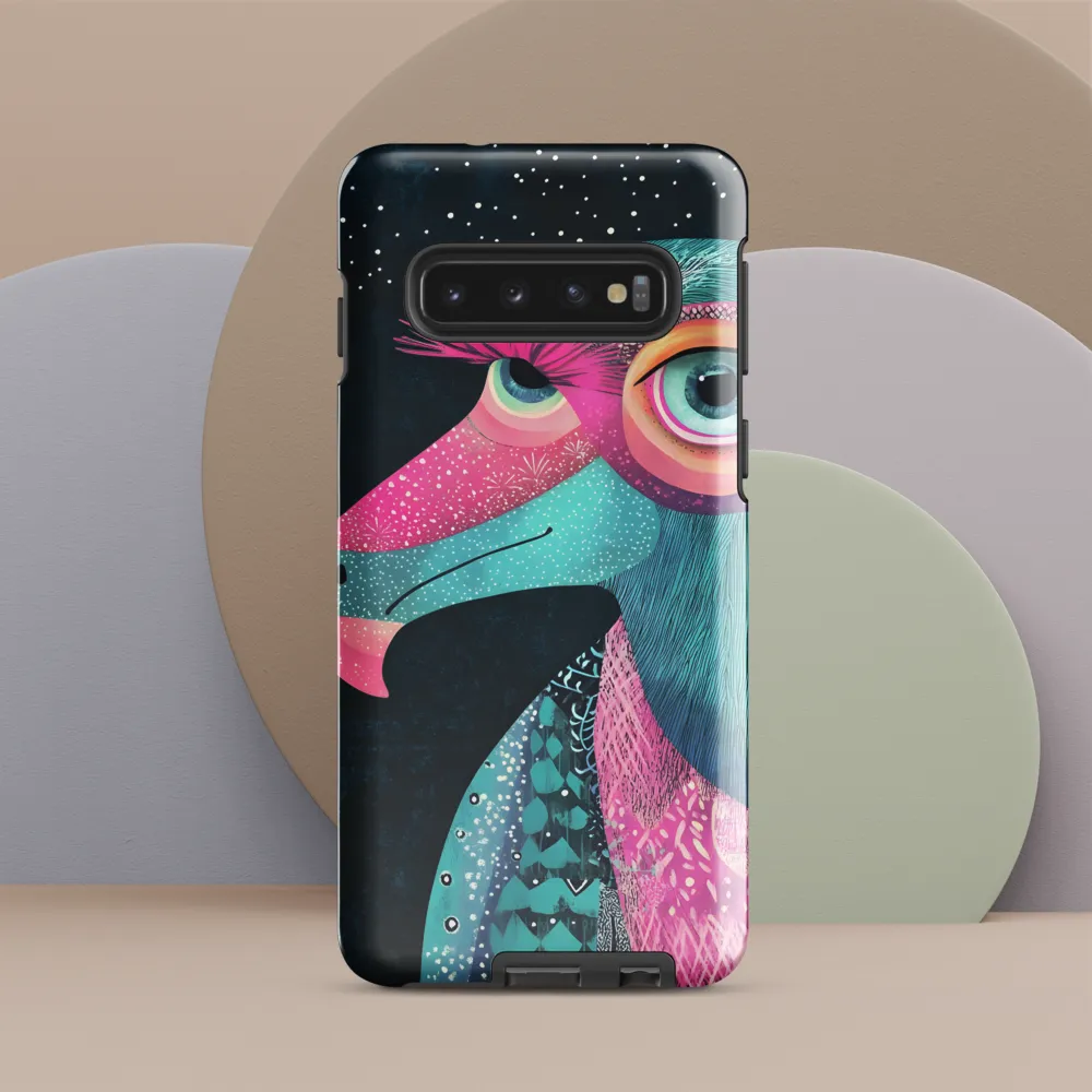 Whimsical Vulture: A Dance of Colors | Phone Case |  S10 | Tough Case | Glossy