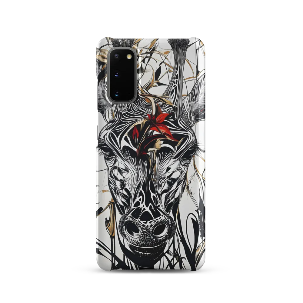 Floral Elegance: The Giraffe's Portrait