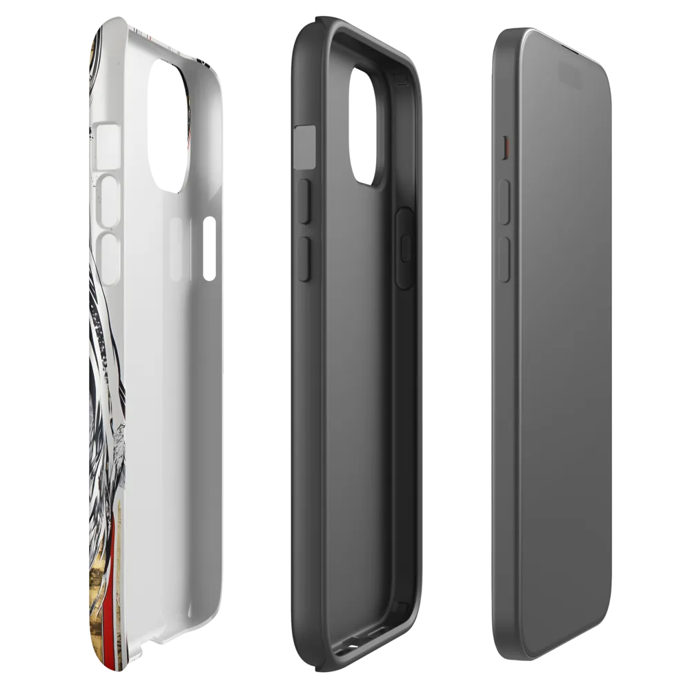 Ethereal Majesty: The Abstract Zebra | Phone Case |  15 Plus | Tough Case | Matte