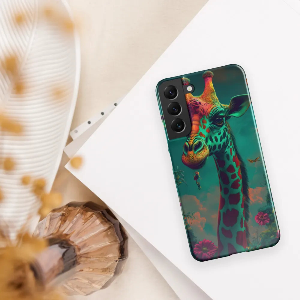 Whimsical Giraffe Among Blossoms | Phone Case |  S22 Plus | Snap Case | Glossy